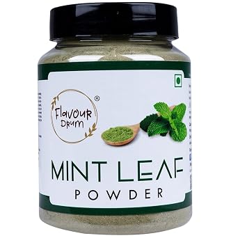 Flavour Drum Mint Leaf Powder 5.3 oz 150 g Refreshing & Aromatic Powder for Cooking & Herbal Teas