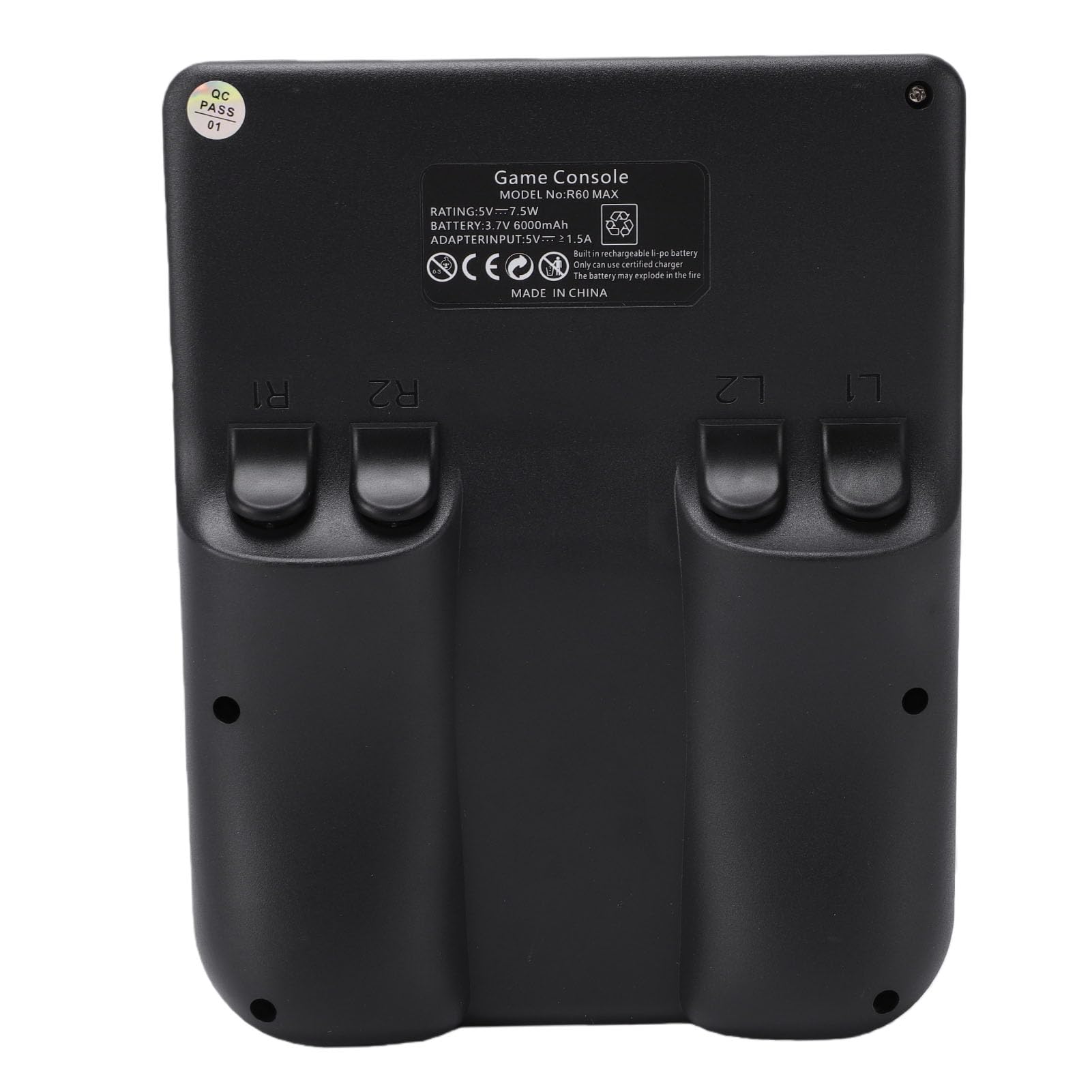 VBESTLIFE Console di Gioco Portatile retrò, Schermo da 6 Pollici con Batteria da 6000 MAh e Scheda di Memoria da 128 GB, per Giochi Classici e Giochi Portatili (BLACK)