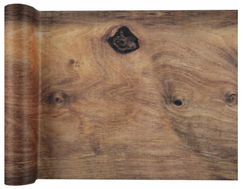 SANTEX 8087-26-30, Chemin de Table intissé Effet Bois 5m