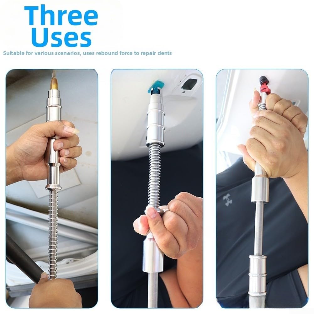 Juego de herramientas de reparación de carrocería, 1 kg, con bloqueo para coche, eliminación de abolladuras, acero (B)