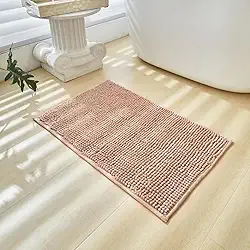 Kit 2 Tapetes Banheiro Bolinha Antiderrapante 38x58cm (Nude)