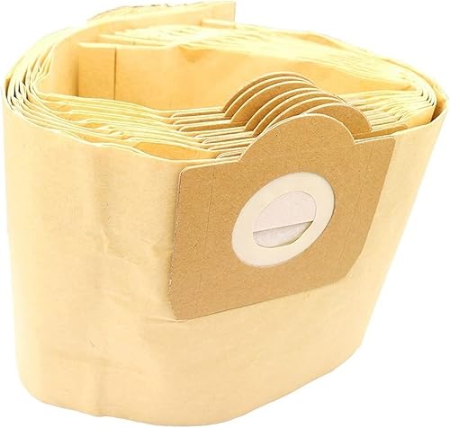 10 bolsas de polvo para aspiradora Karcher MV3 WD3 WD3200 WD3300 A2204 A2656 Bolsas de papel para aspiradora Rowenta RB88 RU100 RU101