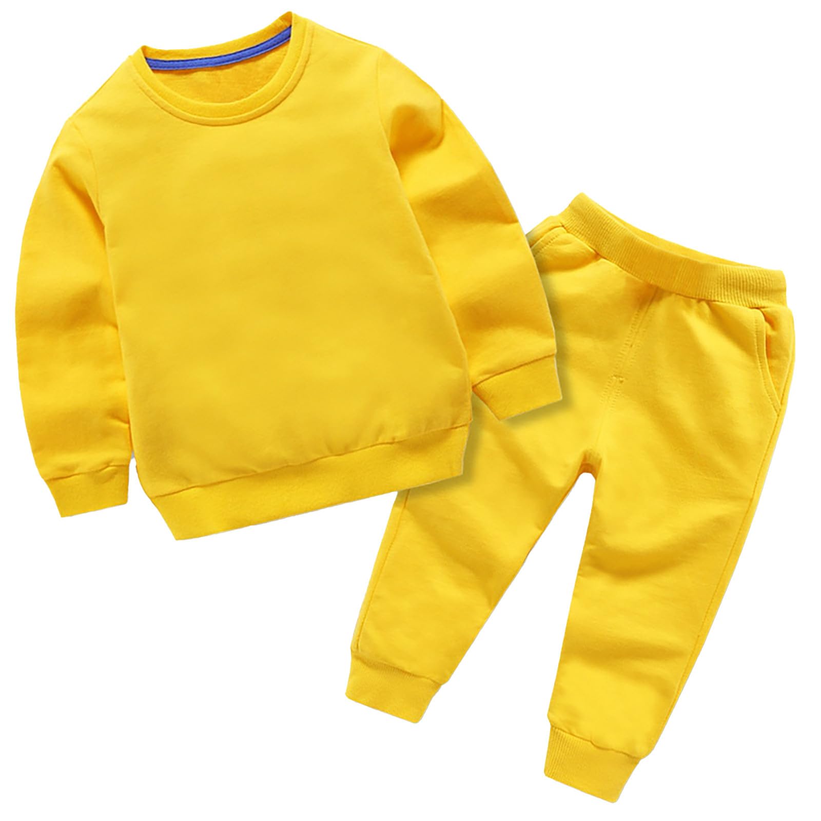 Generisch Ropa festiva 86 invierno monocolor manga larga suéter sudadera pantalones 2 piezas conjunto S pantalones de chándal niños