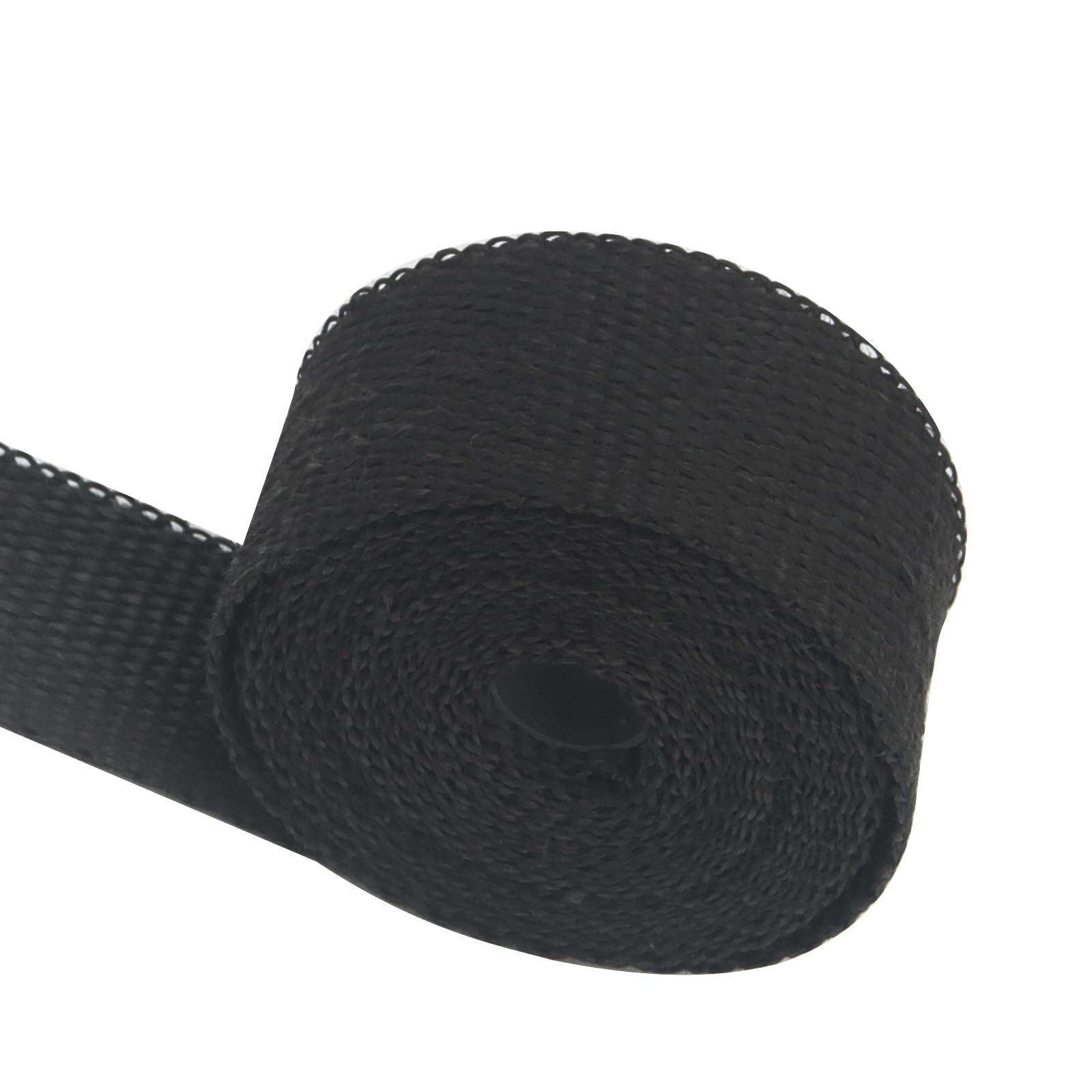 2 Benda Termica per Scarico Marmitta, con 10 Fascette in acciaio inox, Nastro Termico Isolante in Fibra di Vetro, per Tubi di Scarico Vano Motore, Auto e Moto, 5 m x 50 mm, nero