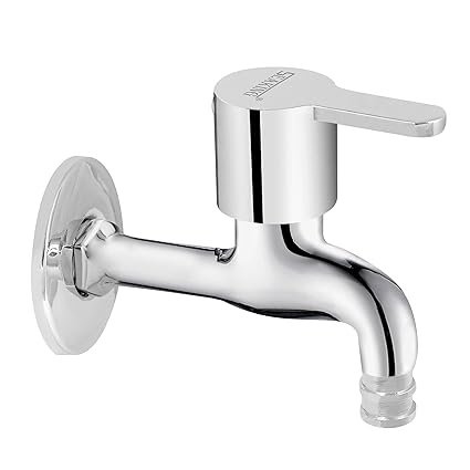 SEAKING Smart Brass Nozzle Bib Cock Tap for Washing Machine with Wall Flange (Chrome)