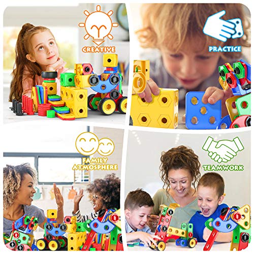 image for Jasonwell STEM Toys Building Blocks - 168 PCS Educational Construction
