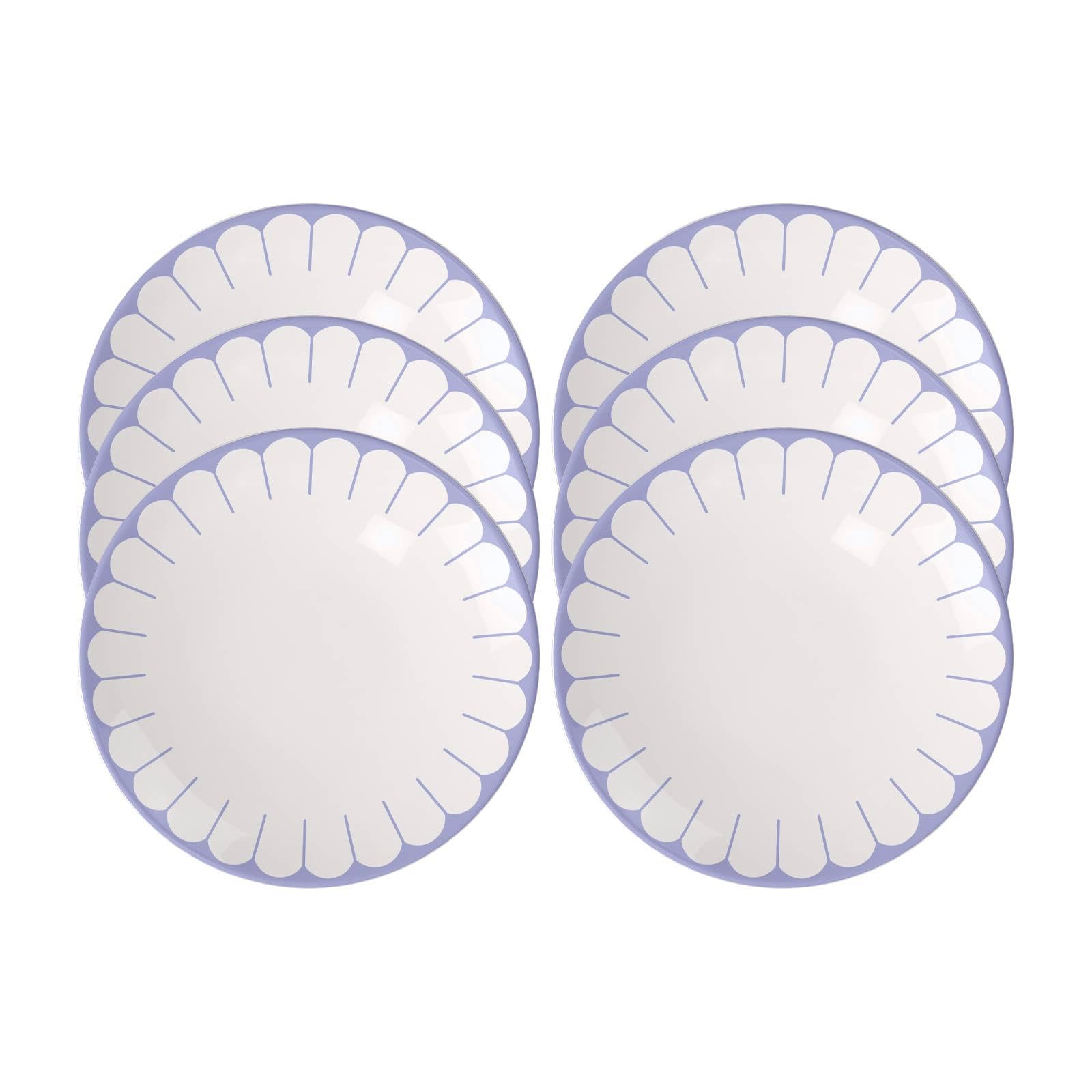 Villeroy & Boch - Lot de 6 assiettes à petit-déjeuner Fleur bleu - Assiettes à dessert - Petites assiettes pour petit-déjeuner, desserts et collations - Assiettes à gâteau - Passe au lave-vaisselle et