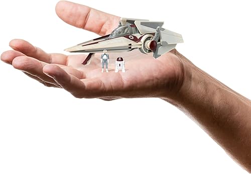 Miniatura 3 de STAR WARS Micro Galaxy Squadron V-Wing Starfighter - Vehículo de clase de armadura ligera de 3 pulgadas con dos accesorios de micro figura de 1