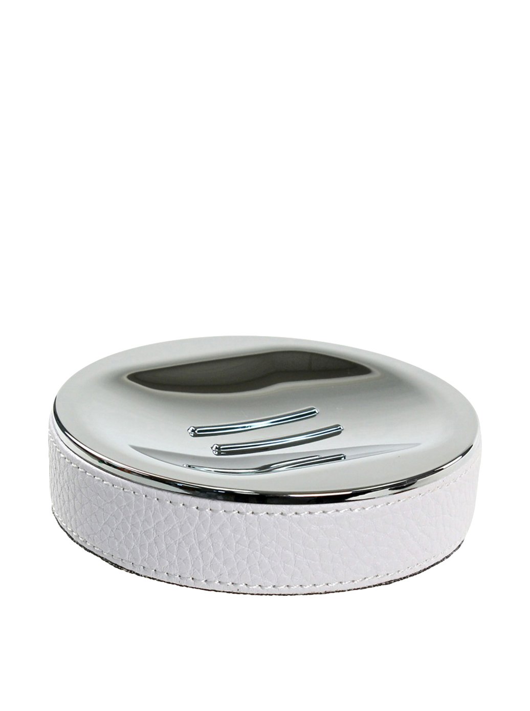 Porte-savon rond en simili cuir Gedy Alianto haute finition