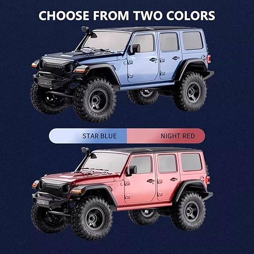 Miniatura 2 de EAZYRC 118 RC Crawler 4WD modelo de vehículo de escalada todo terreno con luces LED 2.4G control remoto camión todoterreno con ESC impermeable para