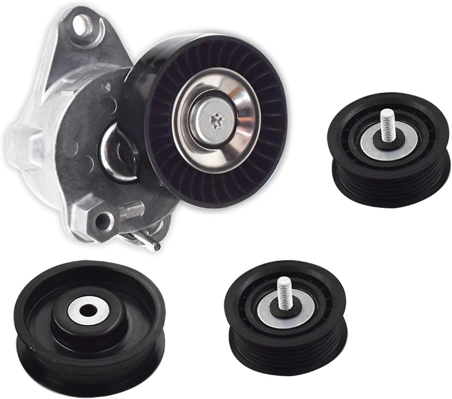 WFLNHB Drive Belt Tensioner with Idler Pulleys 2722000270 Replacement for Mercedes E350 E550 G550 GL550 C300 C350 ML350