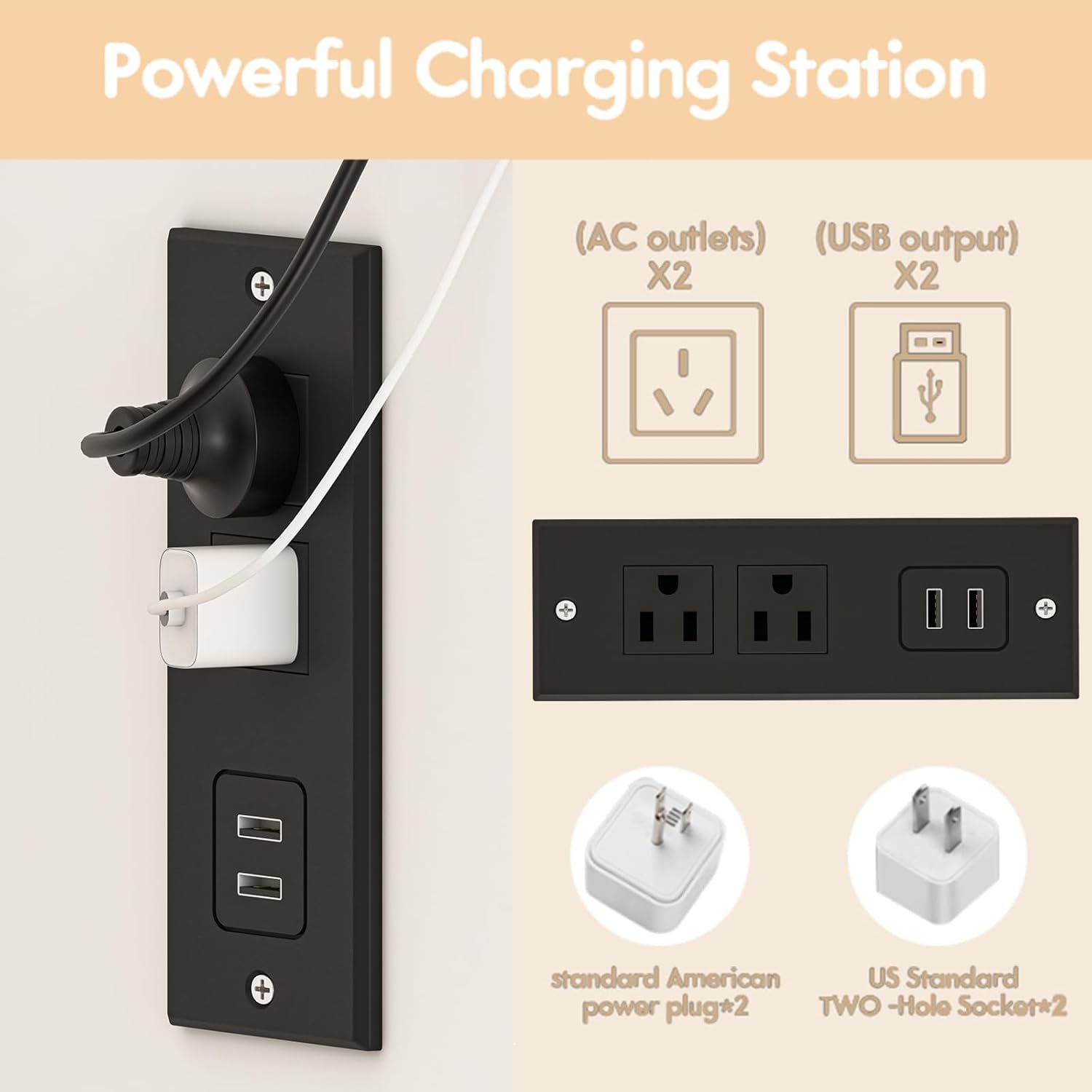 Farmhouse Coffee Bar Cabinet with Fridge Space, 49.2” Fridge Cabinet with Sliding Barn Door, Kitchen Buffet Sideboard with Wine Rack, Glass Holder, Power Outlets, Dining Room Living Room, White