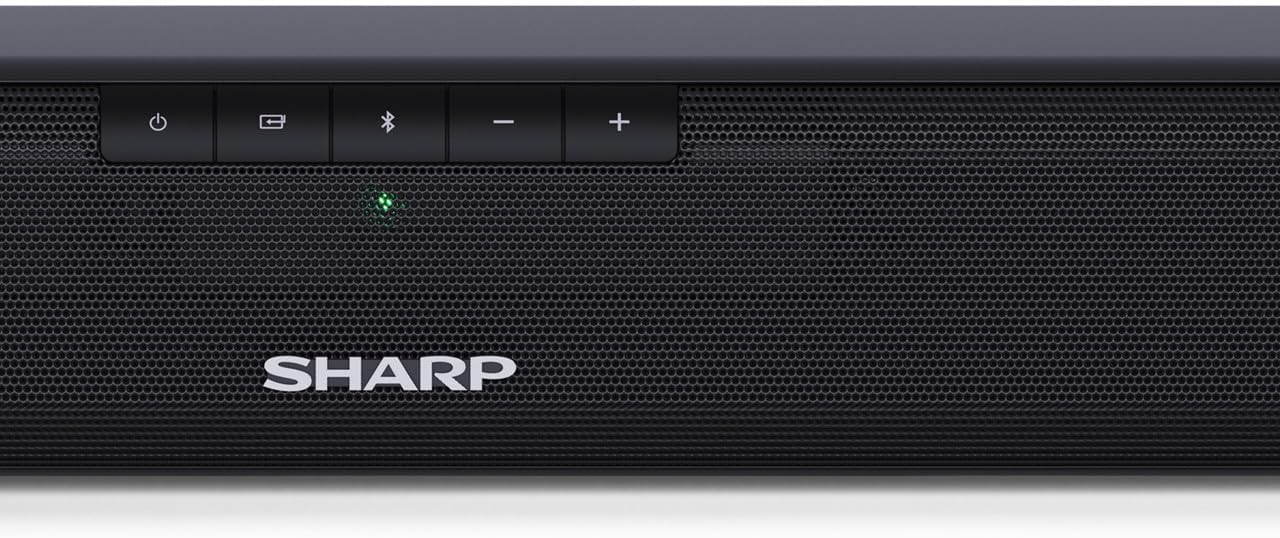 Rear view of Sharp HT-SB110 Soundbar showing input ports.