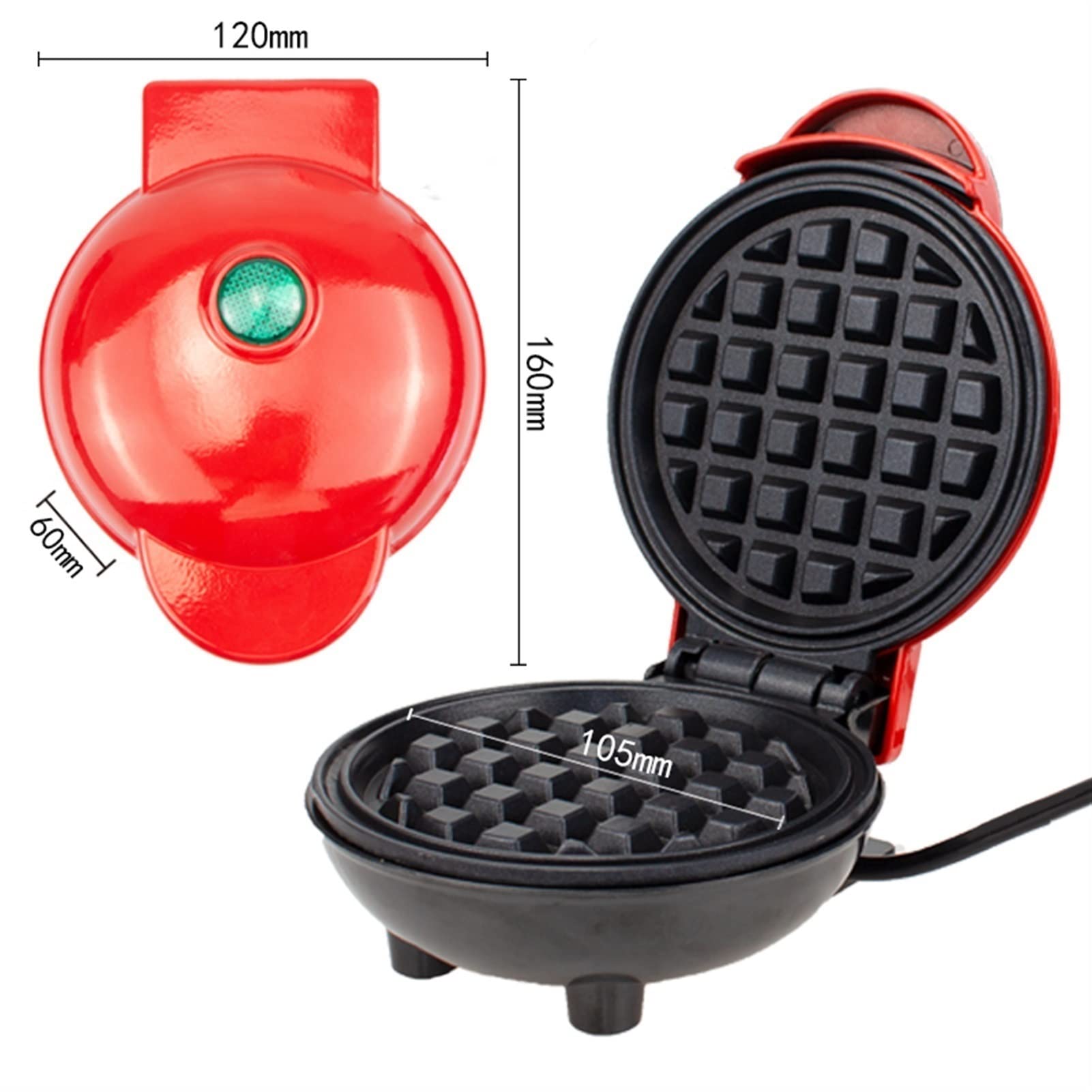 AGrAdi Planchas eléctricas, Mini máquina eléctrica for Hacer gofres, Horno de Burbujas, Pastel de Huevo, máquina de Desayuno, Horno de Pastel de Huevo, sartén, máquina Eggette, Mini Olla Gofrera (Col