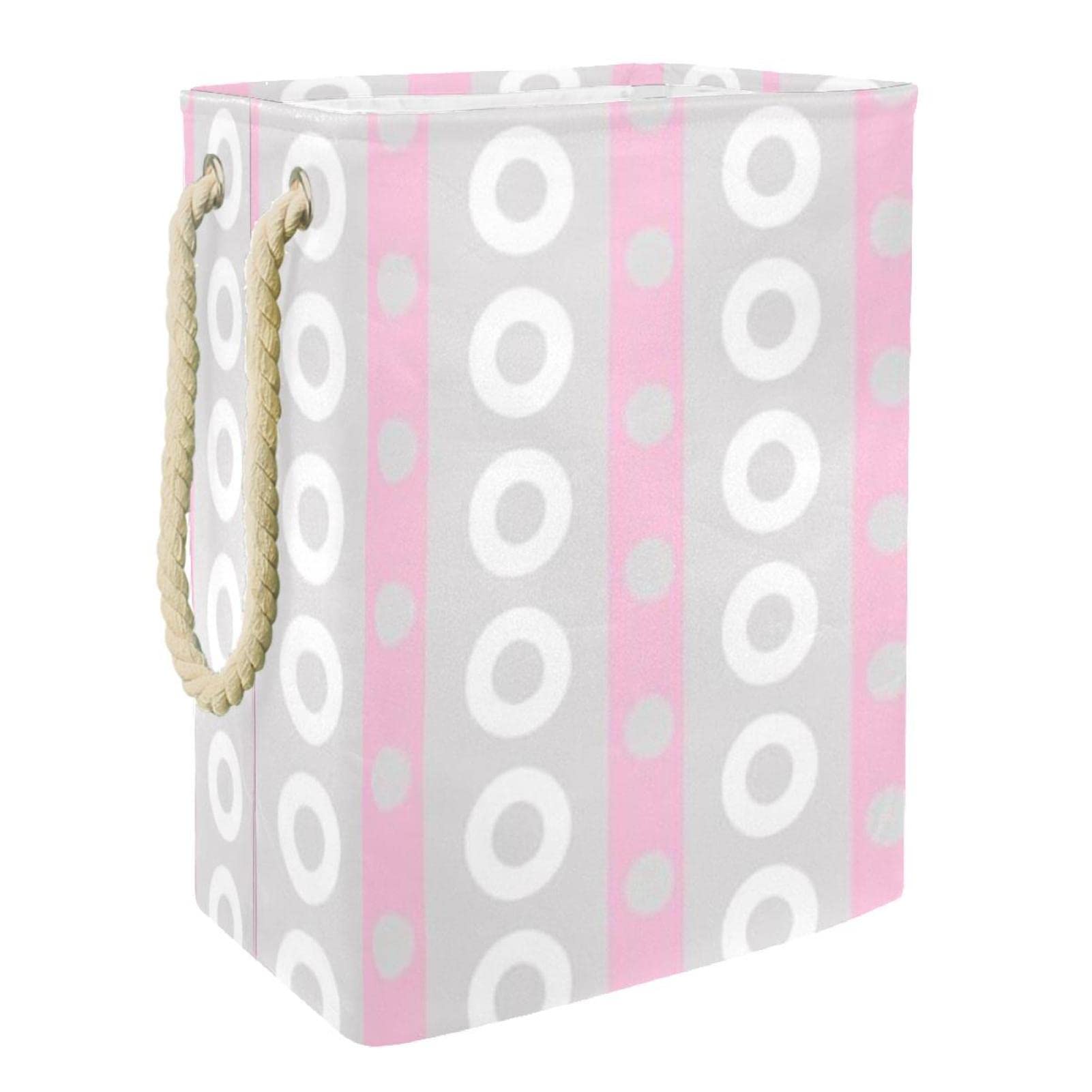 Panier à linge rond blanc pour dortoir et organisation de la salle de bain