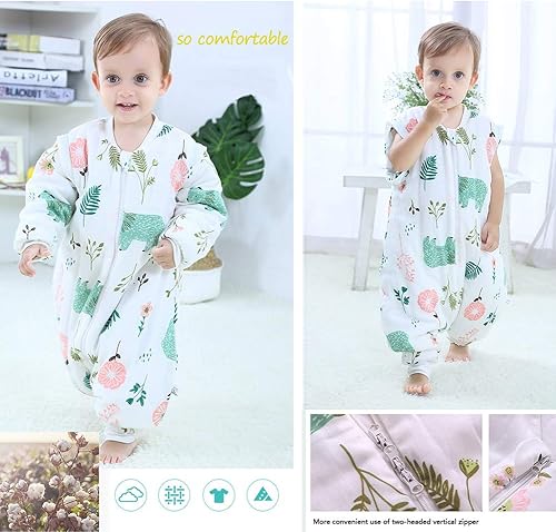 Miniatura 8 de Happy Cherry Manta unisex para bebé, desmontable de manga larga, trajes de nieve de algodón para invierno, 6 meses-18 meses