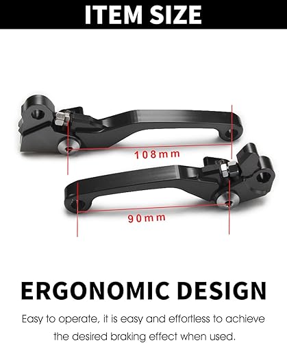 Miniatura 5 de Palancas de clutch de freno JFG RACING CNC para KTM Yamaha Honda Kawasaki Suzuki Husky, Rojo