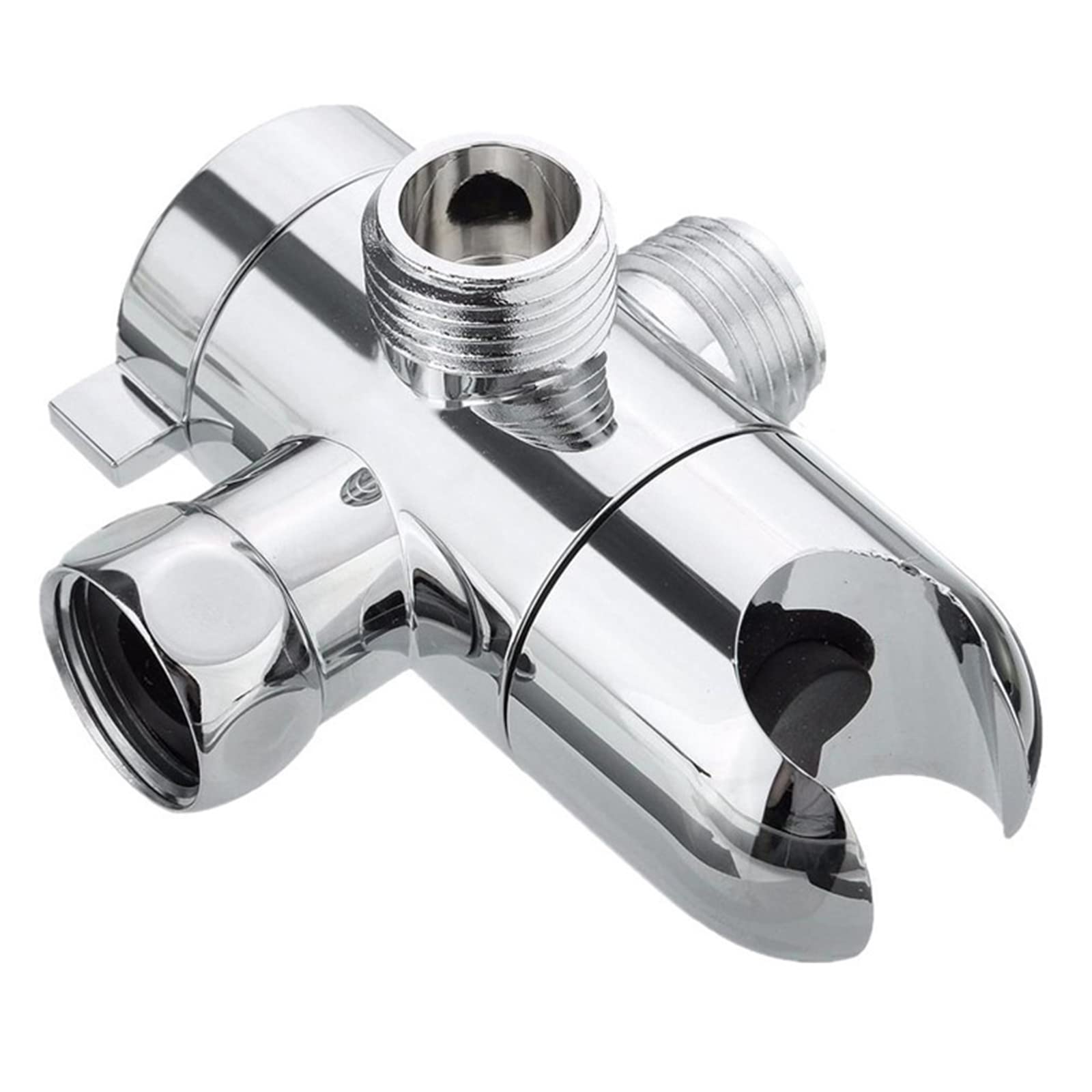 N/A Shower Head Combo, Dual Shower Head, High Pressure 2 in 1 Handheld Shower Heads Combo with Stainless Steel Hose, 3-Way Diverter with Socket, Chrome,A (Color : A)