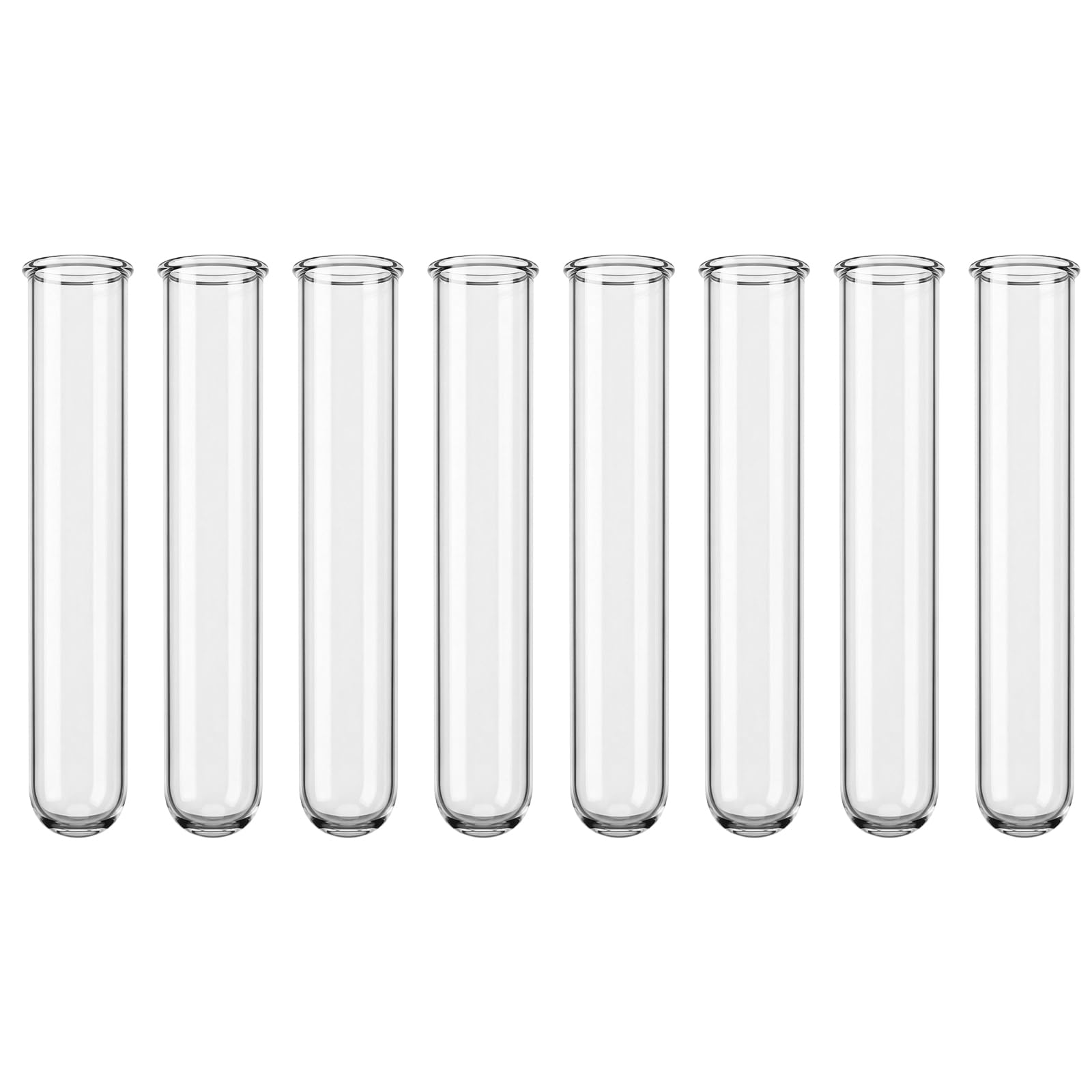 8 sztuk akrylowego tworzywa sztucznego, probówki, przezroczyste probówki z tworzywa sztucznego, 12 cm, waza wielokrotnego użytku, do laboratorium, chemii, biologii, szkoły, na wesele, do dekoracji