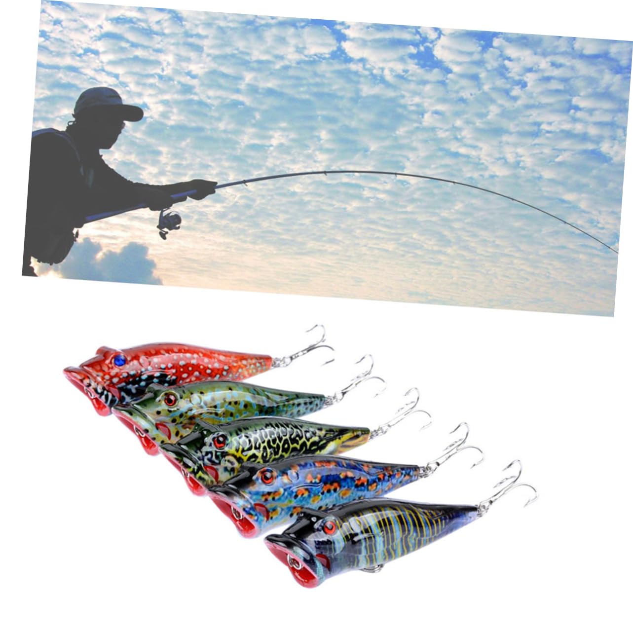 BESPORTBLE 15 Pezzi Di Esche Da Pesca Esche Per Acque Profonde Da Pesca Esca Completa Verniciata