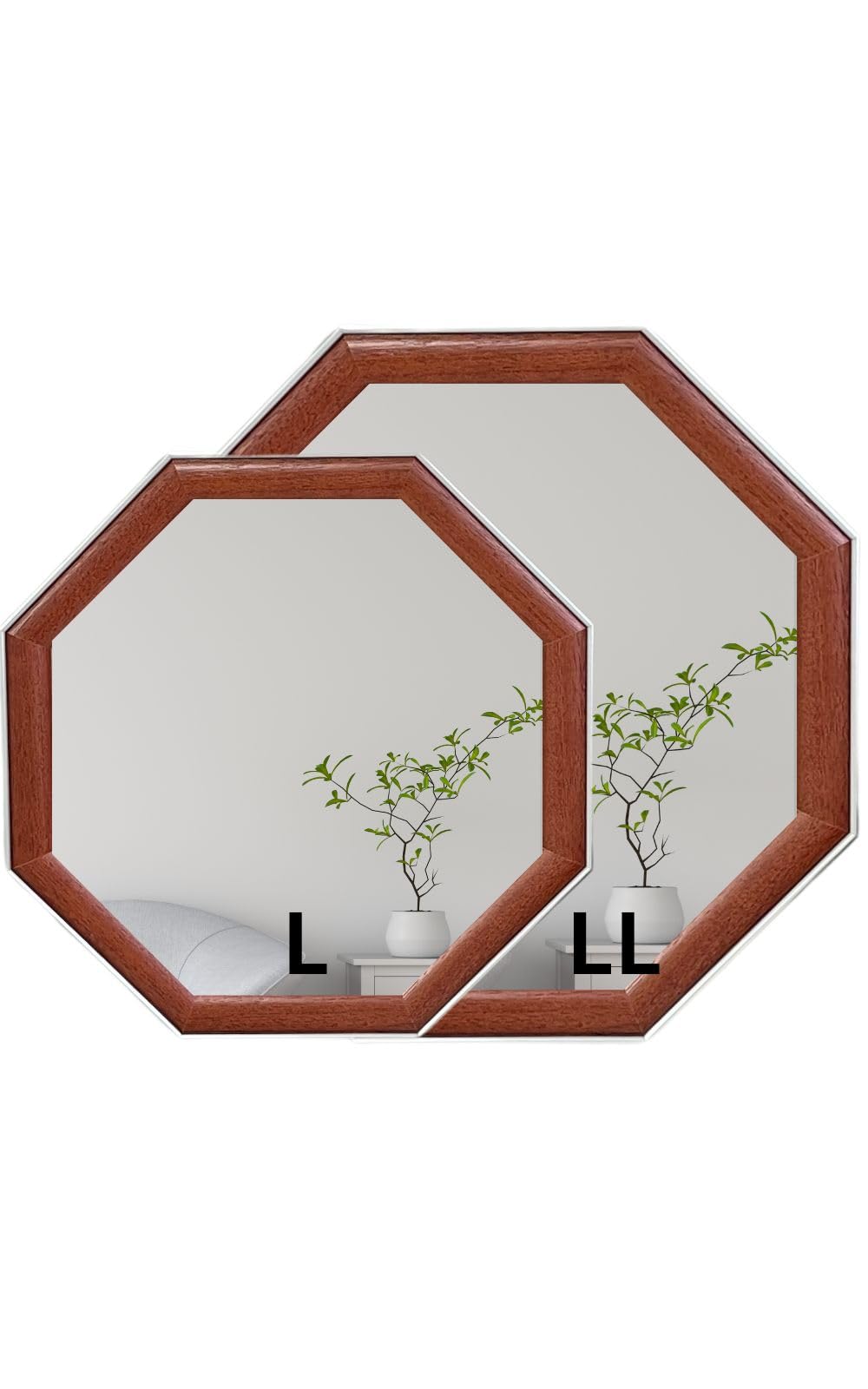 Amazon.co.jp: NIKOKIRA ニコキラ 八角鏡 八角形 鏡 玄関 45cm 日本製