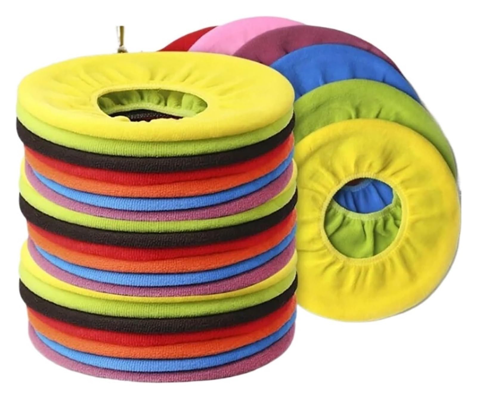 Couvre-sièges de toilettes contre la lunette froide kit tapis doux lavable coloré