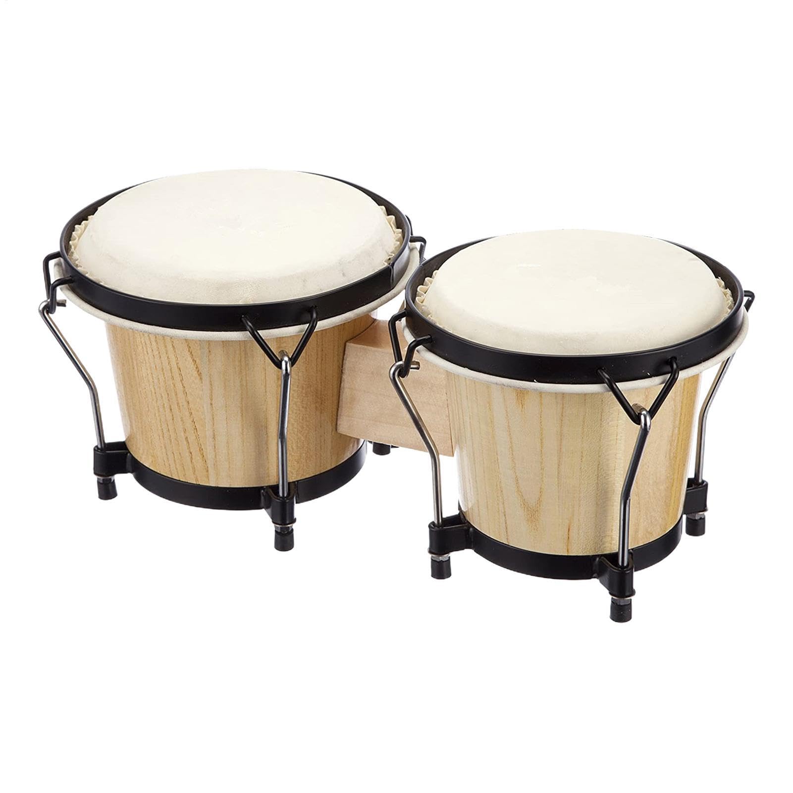 Bongó Tambor de Percusión Instrumento Musical Instrumento Musical de | Instrumento musical de percusión para principiantes Pequeño ligero portátil rítmico