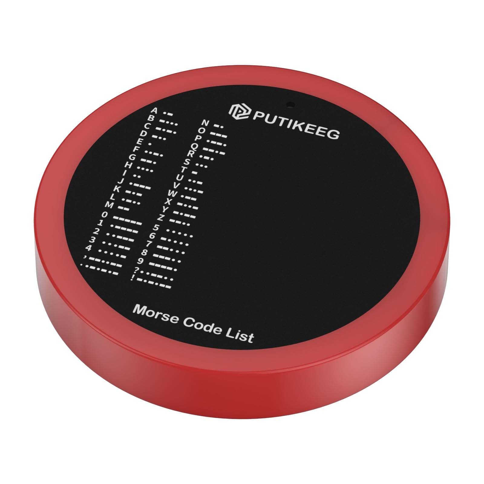PUTIKEEG Morse Code Round Table Key morse code List Learning Shortwave Radio (Red)