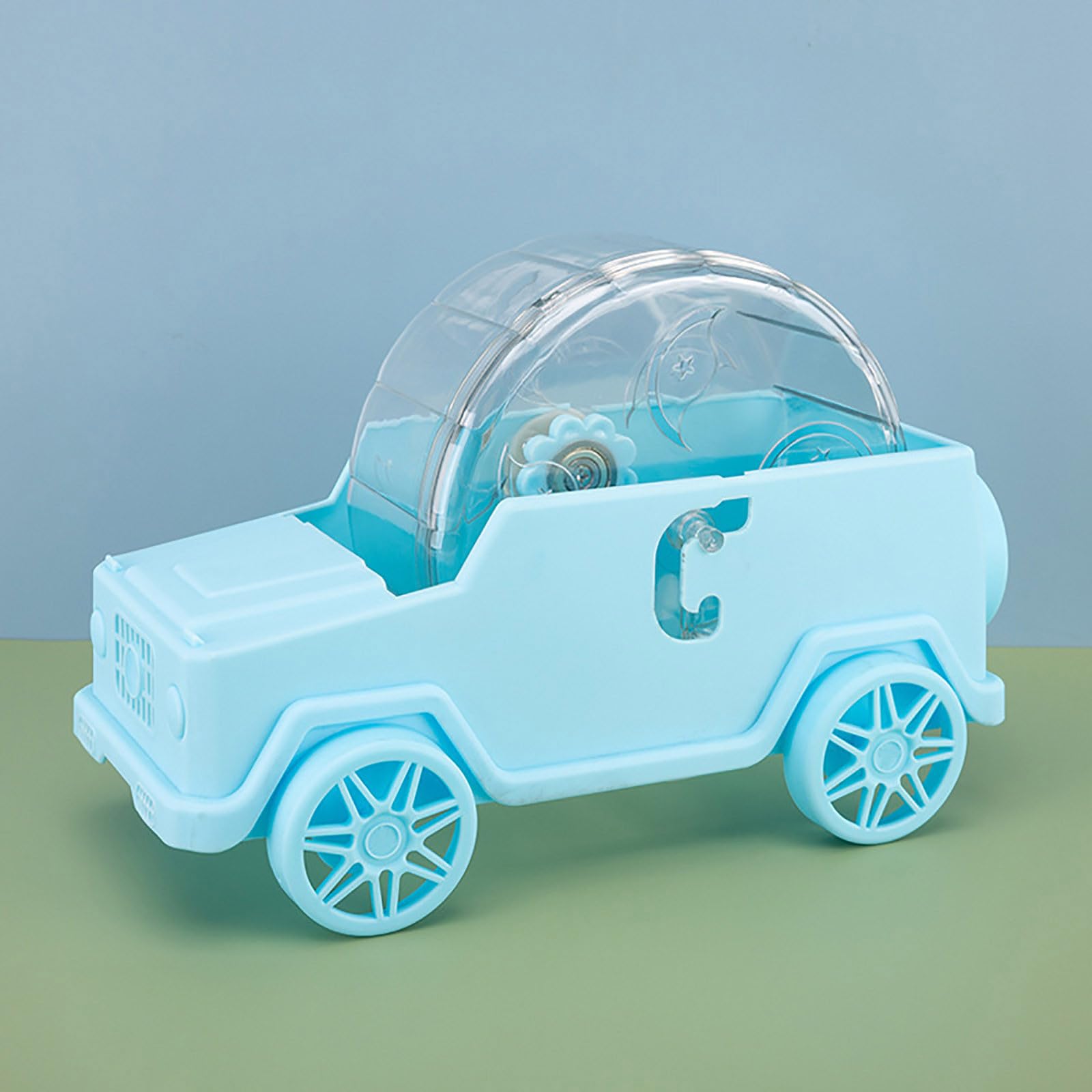 Hamster Running Wheel, Car Shape Running Wheel, Hamster Exercise Plastic Running Wheel (Blue, S)
