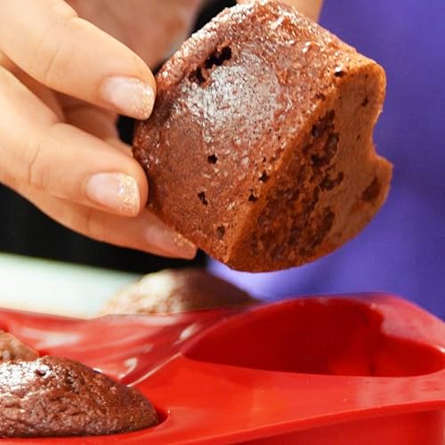 Miniatura 4 de Fat Daddio's SMF-026 - Recipiente de silicona para hornear con 12 cavidades (2.37 oz)