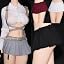 1pc White Short Skirt