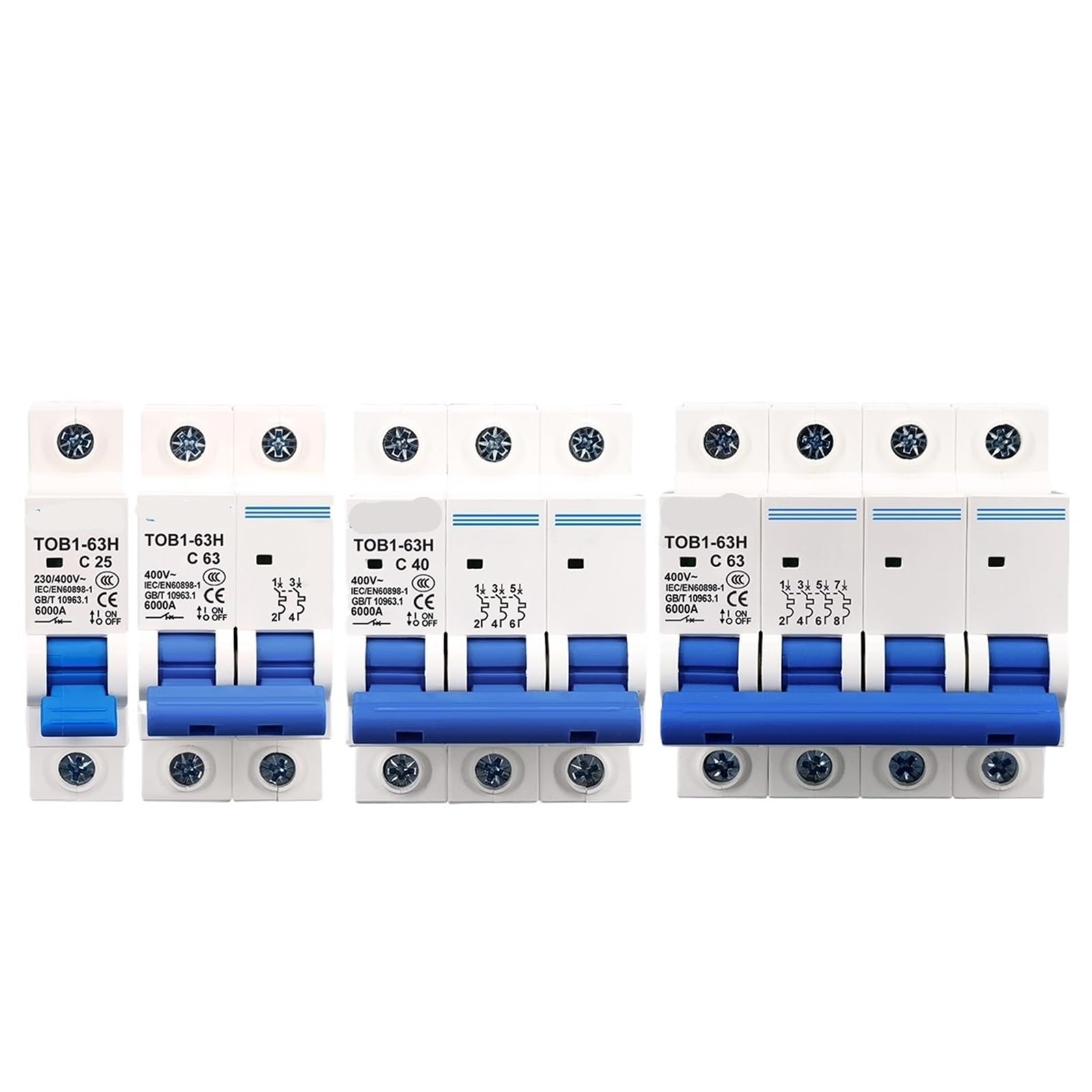 Disjoncteur AC MCB TOB1-63H 4P 63A protection tableau électrique maison - 5
