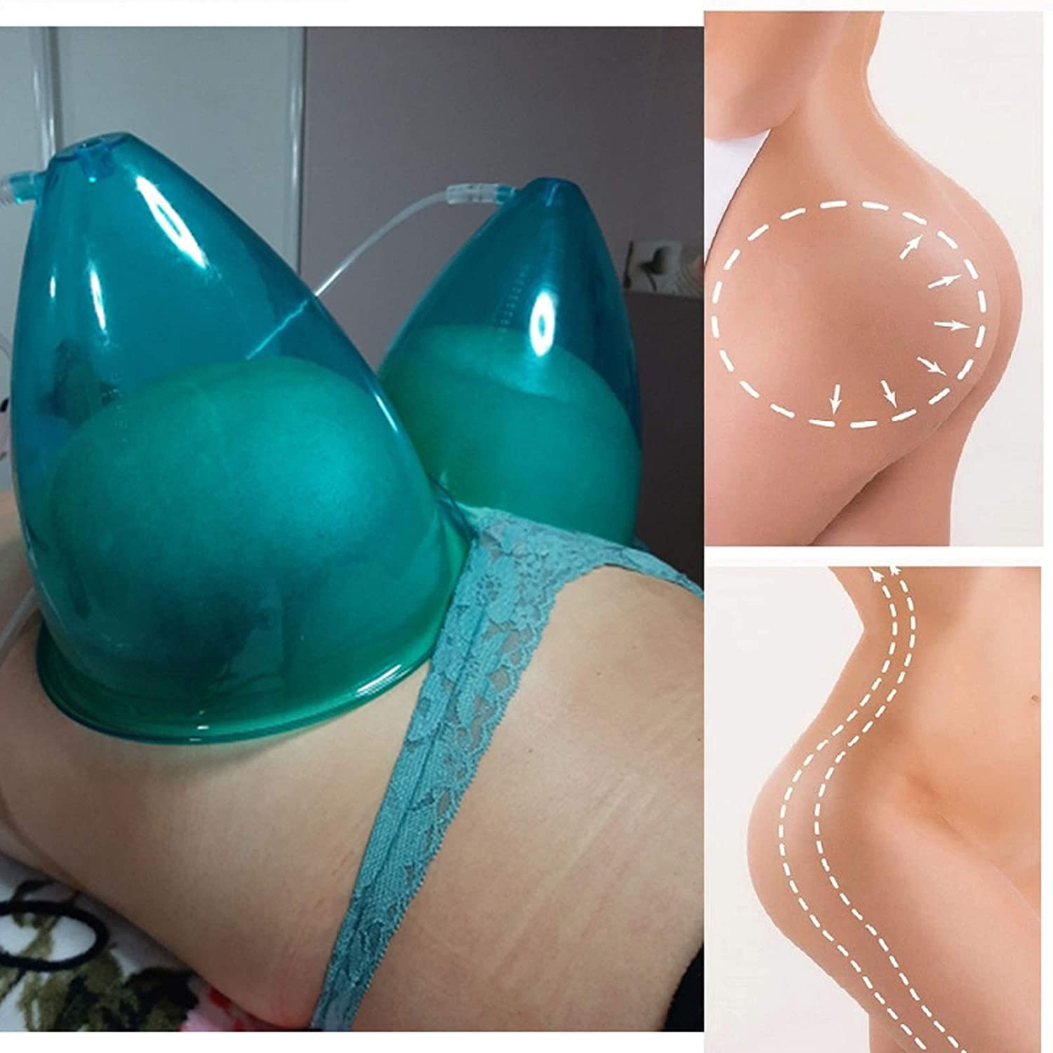 Accesorios Para Máquinas De Ventosas Al Vacío Para Levantamiento De Glúteos, Herramienta De Masaje Con Ventosas Corporales, Máquina De Terapia De Vacío Multifuncional, Masajeador De Forma De Cuerpo
