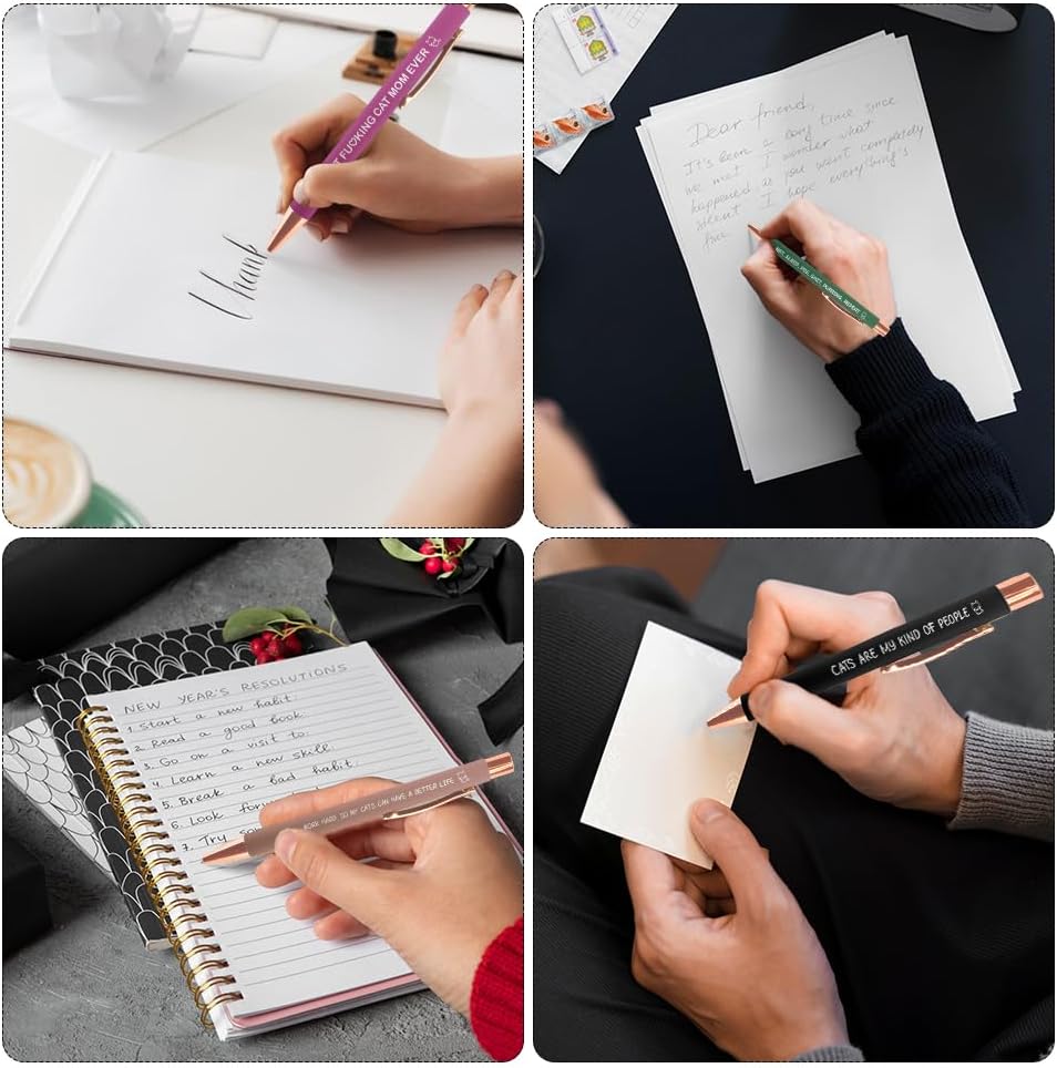 Cat Mom Gifts for Women - Gifts for Cat Lovers Ballpoint Pens 5pcs For Women Personalized Cats Themed Christmas Mother's Day Valentine's Day Gift For Cats Mom Lovers Owners - Image 5