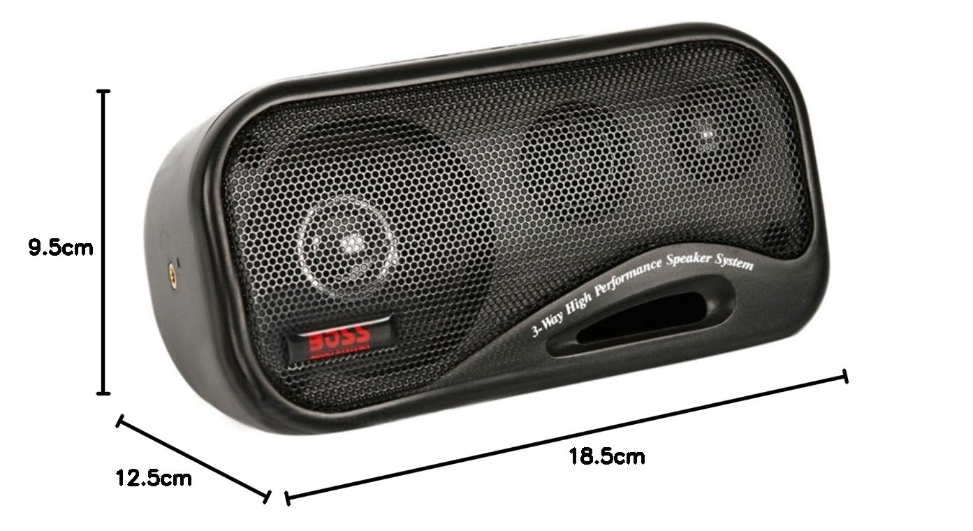 2 BOSS AUDIO SYSTEM AVA6200 AVA 6200 casse nere bass reflex 18,50 cm a 3 vie 100 watt rms 200 watt max per interni auto casa locali commerciali, a coppia