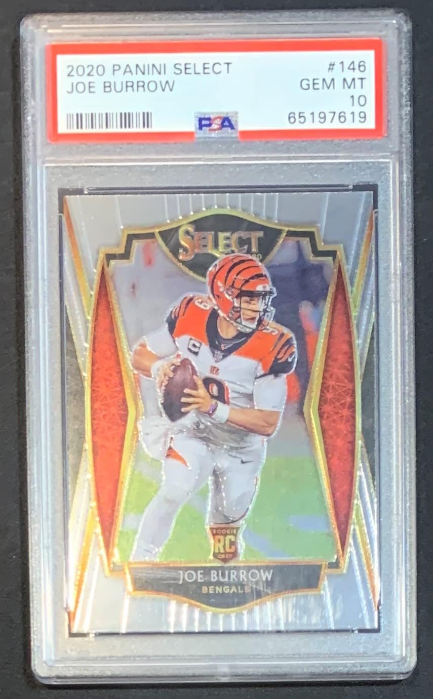 Joe Burrow 2020 Select Football Rookie Card RC #146 | PSA 10 Gem Mint (Cert #65197619) Graded Football Cards PSA 10 for Collectors