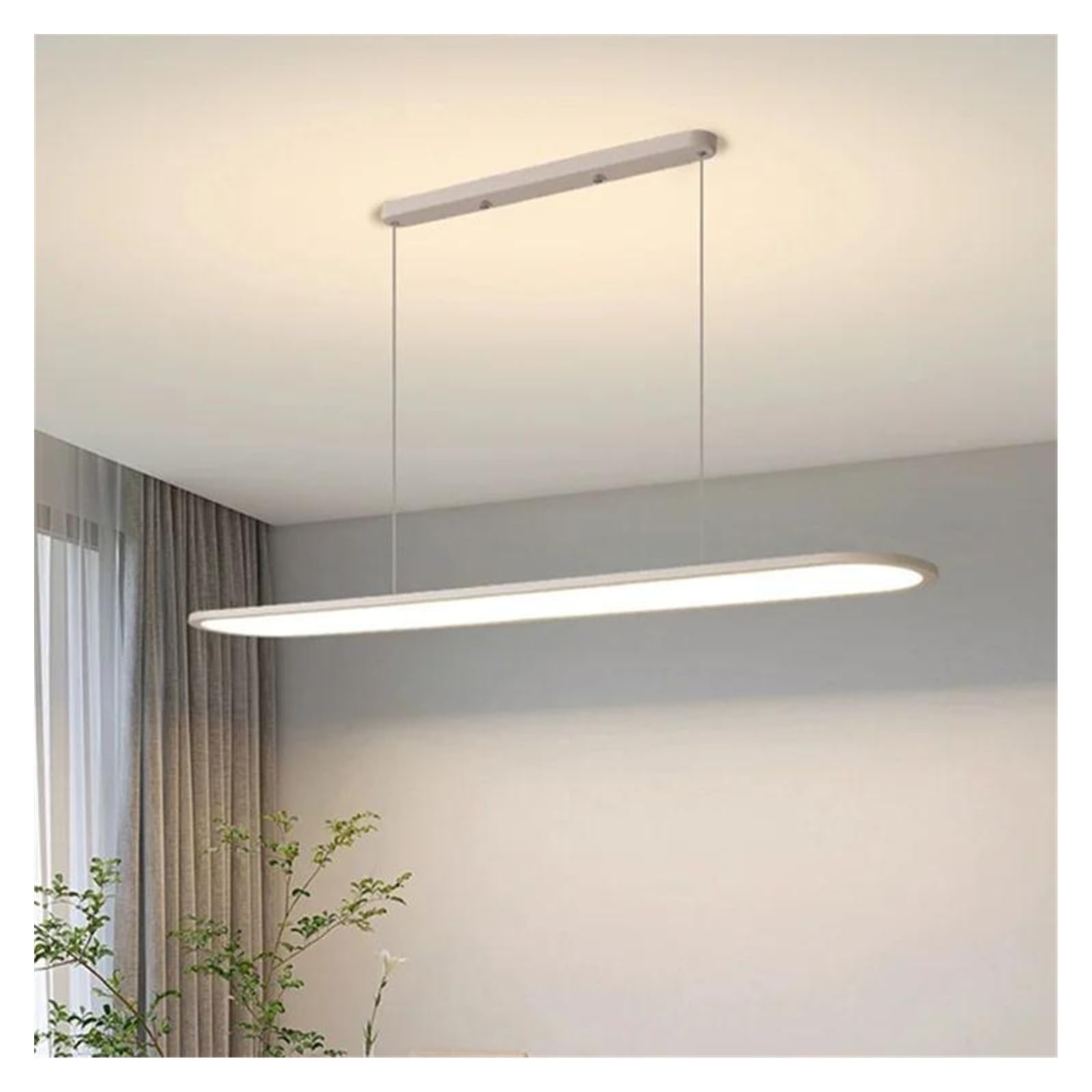 Genérico Lámparas for comedor, candelabros modernos, iluminación industrial, luces de isla for dormitorio, luz escritorio estudio, LED(Blanc,L100cm)