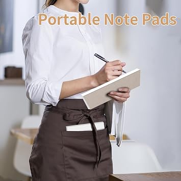 Hoiny 10 Pack Note Pads 5.5x8.5, Blank Memo Scratch Paper, Server Notepad