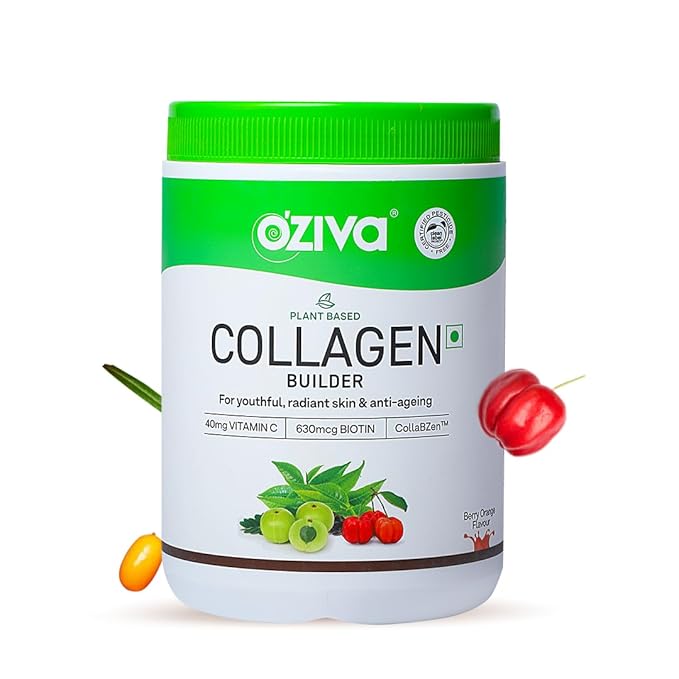 OZiva Vegan Collagen (Berry Orange) With Biotin & Vi