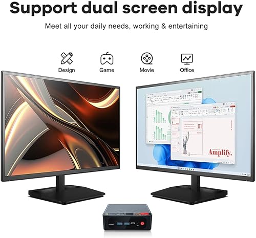Miniatura 6 de Beelink SER5 Mini PC W11 Pro, AMD Ryzen 5 5560U (6C12T hasta 4 GHz), 8 GB DDR4 500 GB NVME SSD Graphics 7 core 1800 MHz WiFi 6BT5.2triple pantalla