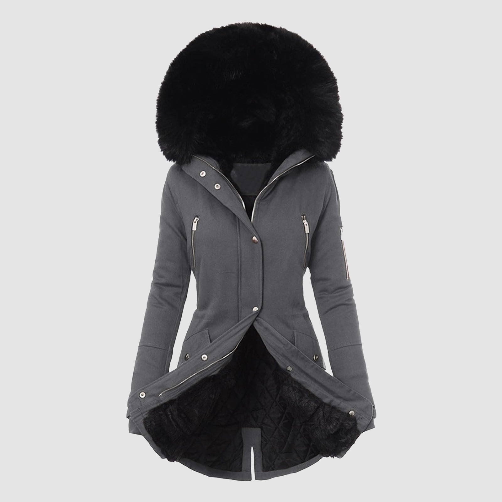 Générique Manteau Femme Hiver Veste Laine Sweat Polaires Chic Doudoune Grande Taille Chaude Vêtement D'hiver Polaire Chaud Manteaux Pour Parka Pull Blouson Vetement Automne D'intérieur Vêtements