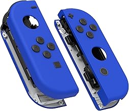 eXtremeRate Carcasa Joycon para Nintendo Switch & OLED Funda de Agarre Reemplazo Shell con Botones para Nintendo Switch Joycons OLED No Incluye Carcasa de Consola(Azul)