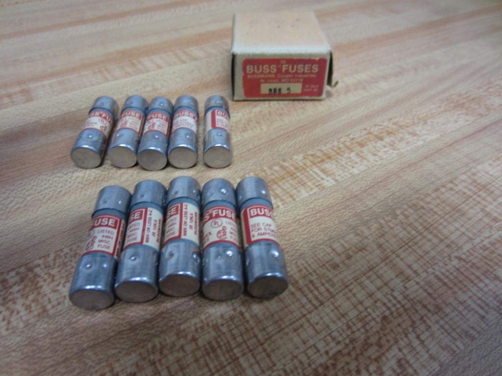 BUSSMANN BBS-5 BBS Series Fast Acting 600 VAC 10 kA 5 A Supplemental Fuse - 10 item(s)