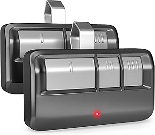 Universal Garage Door Opener Remote with Visor Clip, for LiftMaster/Chamberlain/Craftsman Door Opener, Suitable for 5 Color Learn Buttons, Work with Security+ 2.0 Code, 2 Pack