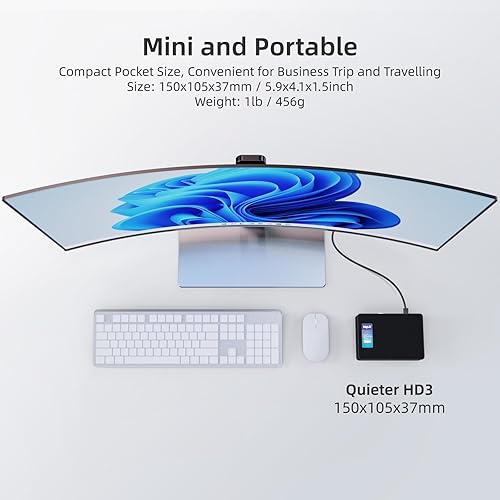 Miniatura 6 de MeLE Mini PC QuieterHD3 Celeron N5105 sin ventilador, 16 GB 512 GB, microcomputadora de escritorio pequeña con Gigabit Ethernet, WiFi 5 Dual HDMI