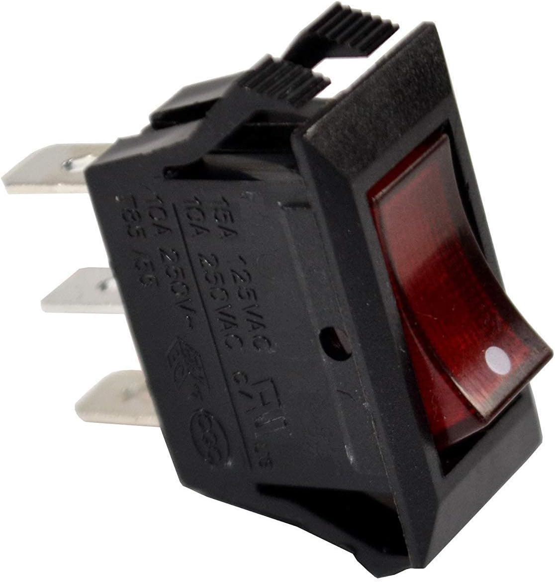 HQRP Red Lighted Rocker Switch ON OFF Compatible with Great Northern Princeton Popper Popcorn Machine NF1044