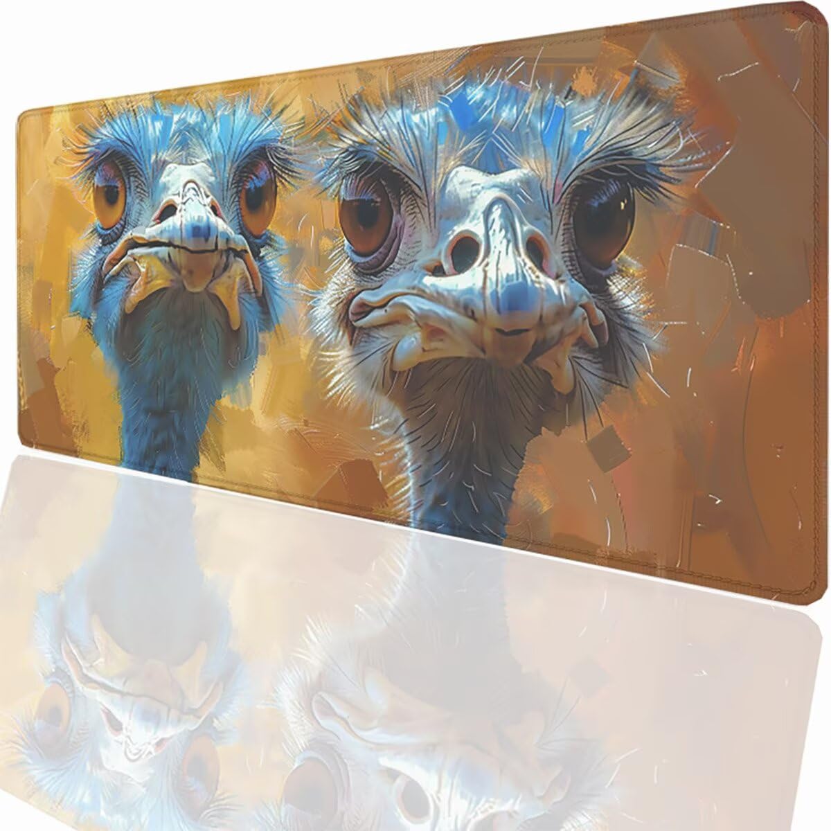 Tappetino per Mouse Gaming XXL 1200x600x3mm – Ufficio Mousepad Grande – Migliora la Velocità e la Precisione Tenuta Stabile Sottomano per Ufficio e Casa Accessori Scrivania – Animale Struzzo LMDT8342