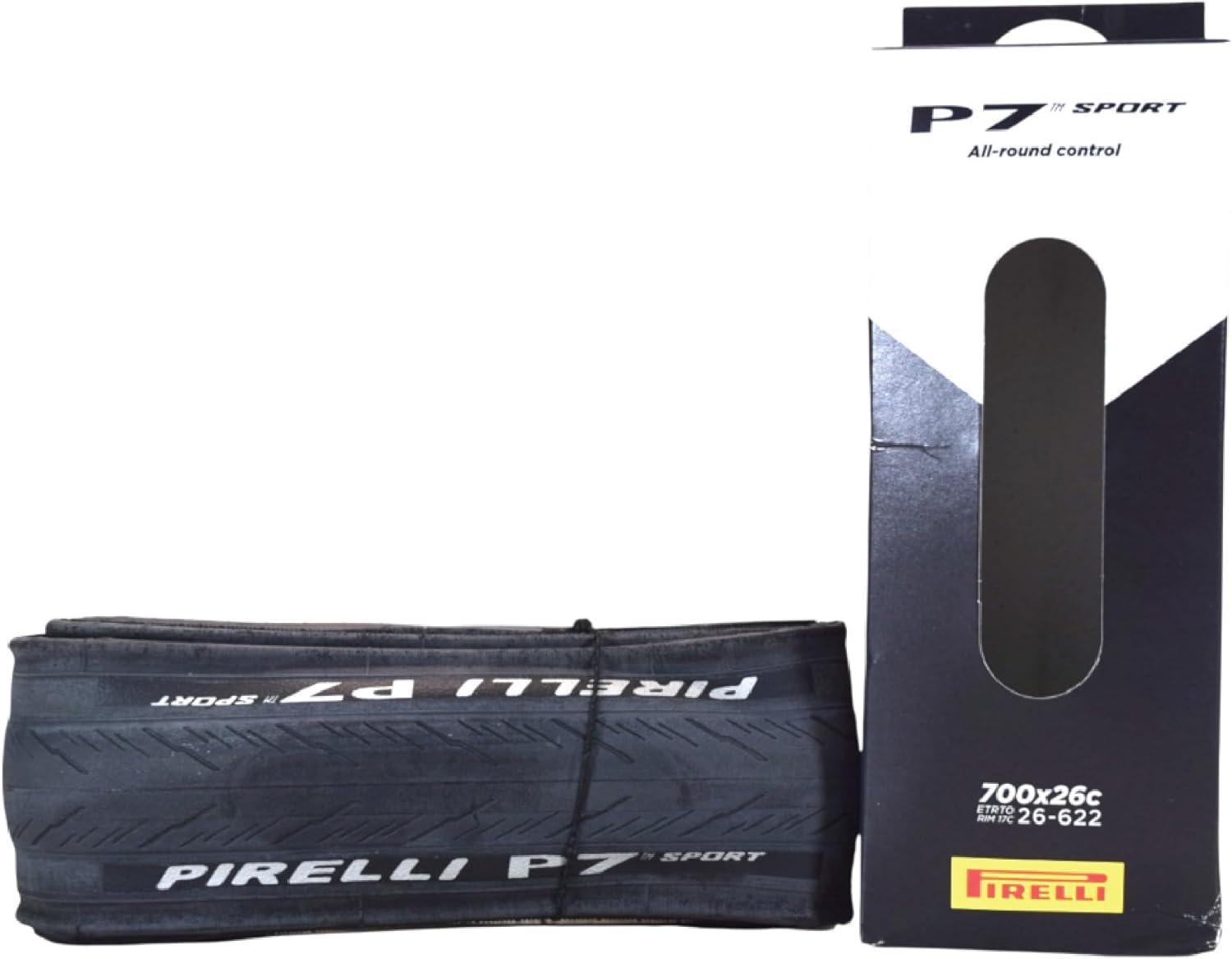 Pirelli P7 Sport 26-622 (700x26c) Road Bike Tire - All-Round Performance - Durable Everyday Tire - 60tpi TechBELT Casing & PRO Compound for Control, Comfort & Handling
