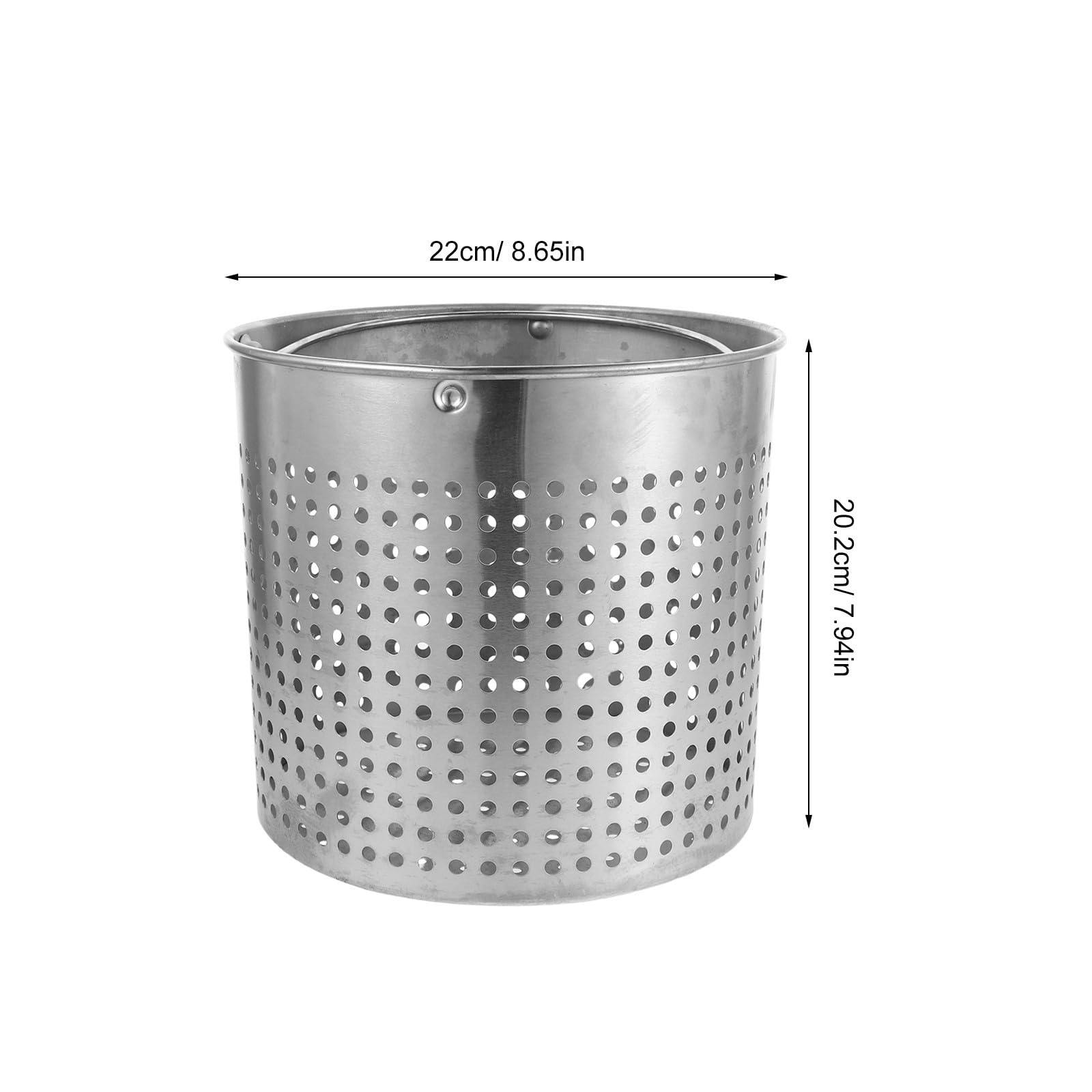 Eingebauter Teefilter Eimer aus Edelstahl, Versenktes Design, Silber