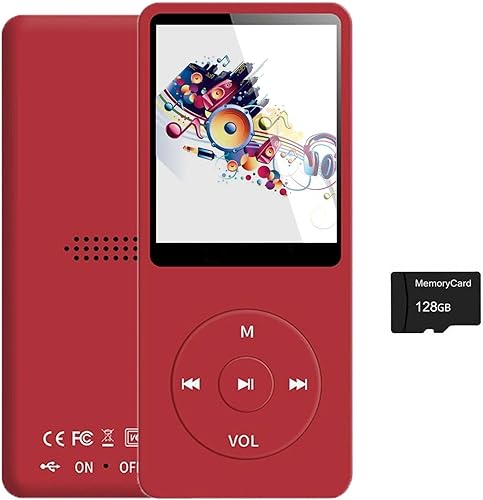 Vista 8 de Reproductor de MP3 de 128 GB con Bluetooth 5.2, reproductor de música portátil Lightblue para niños con altavoz HD integrado, radio FM, grabadora